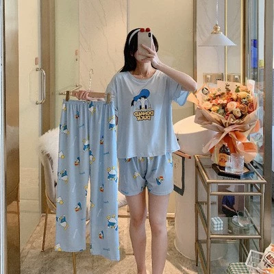 ✺♤™🐰 พร้อมส่ง ชุดนอน เชตชุดนอน 3 ชิ้น ชุดนอนลายการ์ตูน เชตชุดนอน ชุดนอนผู้หญิง ชุดนอนไม่ได้นอน ผ้านิ่มเด้ง thumbnail 9