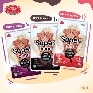 [MANOON] SUPER BONE Dog snack ซุปเปอร์ โบน ขนมสุนัข เพื่อสุขภาพ เเบบนิ่ม ทรงกระดูก กลิ่นหอม พร้อมคุณประโยชน์ 100g