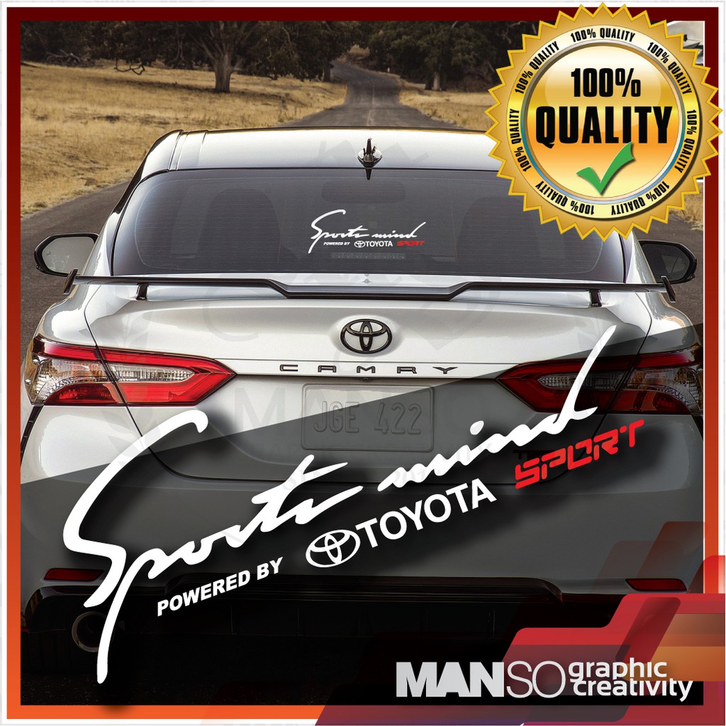 NEW Design Sport Mind สติ๊กเกอร์ติดรถ Toyota Vios Camry Rav Hilux Altis Innova Revo