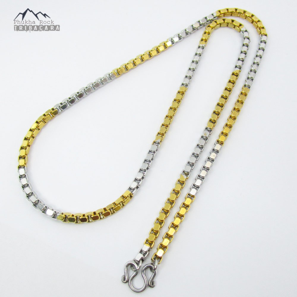 U50 สองกษัตริย์ ลายผ่าหวาย ขัดเหลี่ยม สร้อยคอ แขวนพระ สร้อยสแตนเลส สร้อยพระ stainless necklace - รูปที่ 6