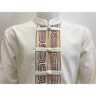 เสื้อผ้าเมือง คอจีน กระดุมจีน เดินเชือก(สี) แขนยาว
