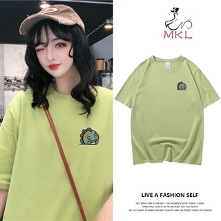 🌿SHOP MKLเสื้อยืดแขนสั้น พิมพ์ลายไดโนเสาร์ คอกลม ใส่สบาย#9614