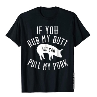 T-shirt  เสื้อยืดผ้าฝ้าย พิมพ์ลายการ์ตูน Pork Bbq Smoker Grilling สําหรับผู้ชายS-5XL