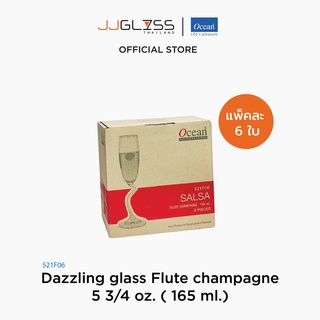 JJGLASS - (Ocean) 1521F06 Dazzling glass - แก้วแชมเปญ ดาสซิ่ง โอเชี่ยนกลาส Flute champagne by Ocean Glass 1521F06 Dazzling glass Flute champagne 5 3/4 oz. ( 165 ml.) บรรจุ 6 ใบ