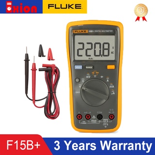 Fluke มัลติมิเตอร์ดิจิทัล 15B+ 4000 ครั้ง แบบพกพา โวลต์มิเตอร์มือถือ แอมมิเตอร์ มิเตอร์วัดแรงดันไฟฟ้า สากล วัด AC / DC ความต้านทานแรงดันไฟฟ้า ความจุ ไดโอด ต่อเนื่อง