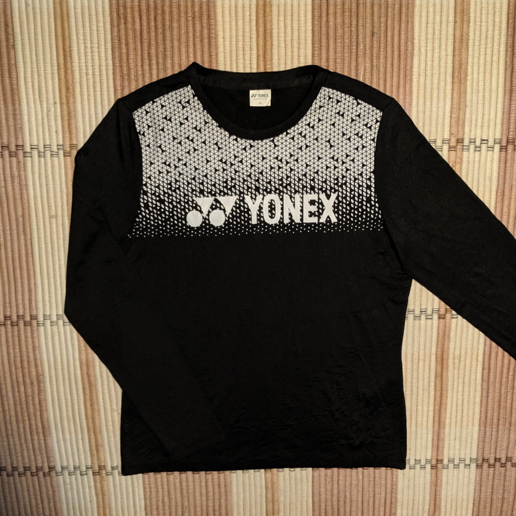 Yonex เสื้อยืดกีฬาแบดมินตัน แขนยาว ของแท้ มือสอง