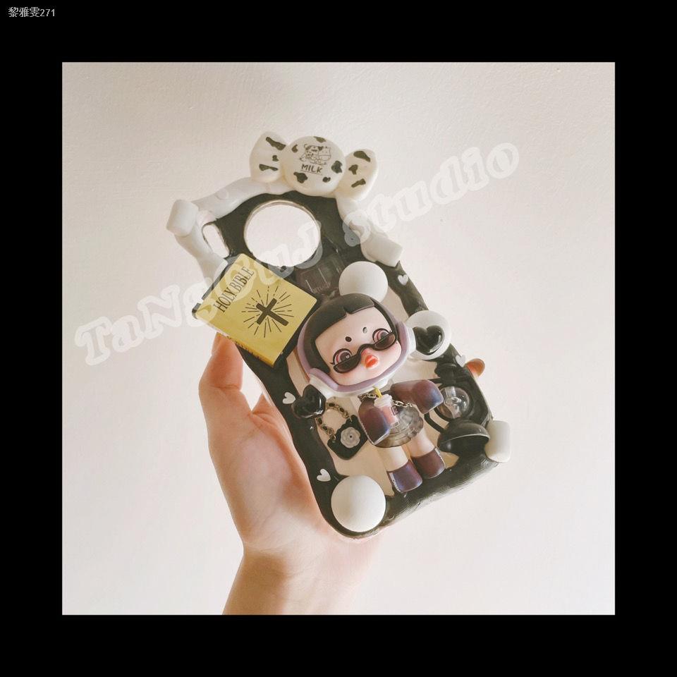 ✅Hand-made by Tang Gu" SKULLPANDA Bear Cat Blind Box Cream Glue Phone Case Bubble Mart