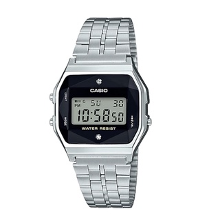  Casio Digital สายสแตนเลส สีเงิน รุ่น A159WAD-1DF, A159WAD-1D, A159WAD-1, A159WAD