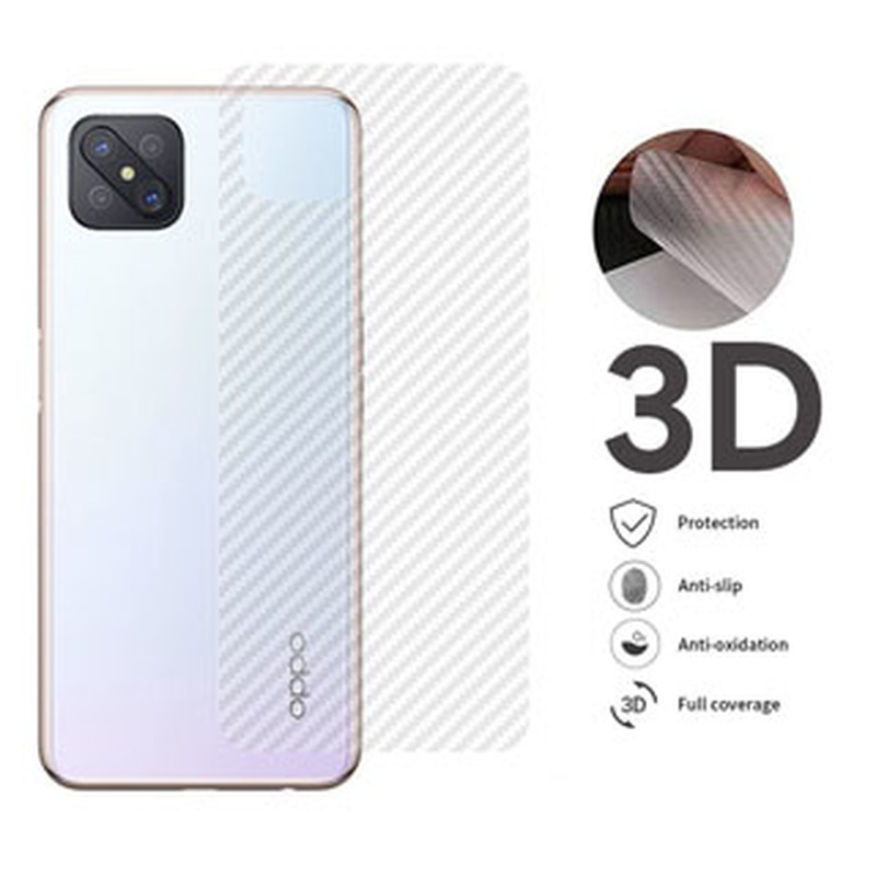 ฟิล์มป้องกันหลังโทรศัพท์ คาร์บอนไฟเบอร์ แบบนิ่ม  สําหรับ OPPO Reno 4Z 5G 4 3 Pro 2 2F 2Z 10x Zoom A9