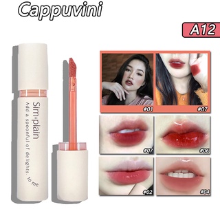 Cappuvini ลิปสติก ลิปกลอส เนื้อแมตต์กํามะหยี่ กันน้ํา ติดทนนาน 3 กรัม สําหรับนักเรียน