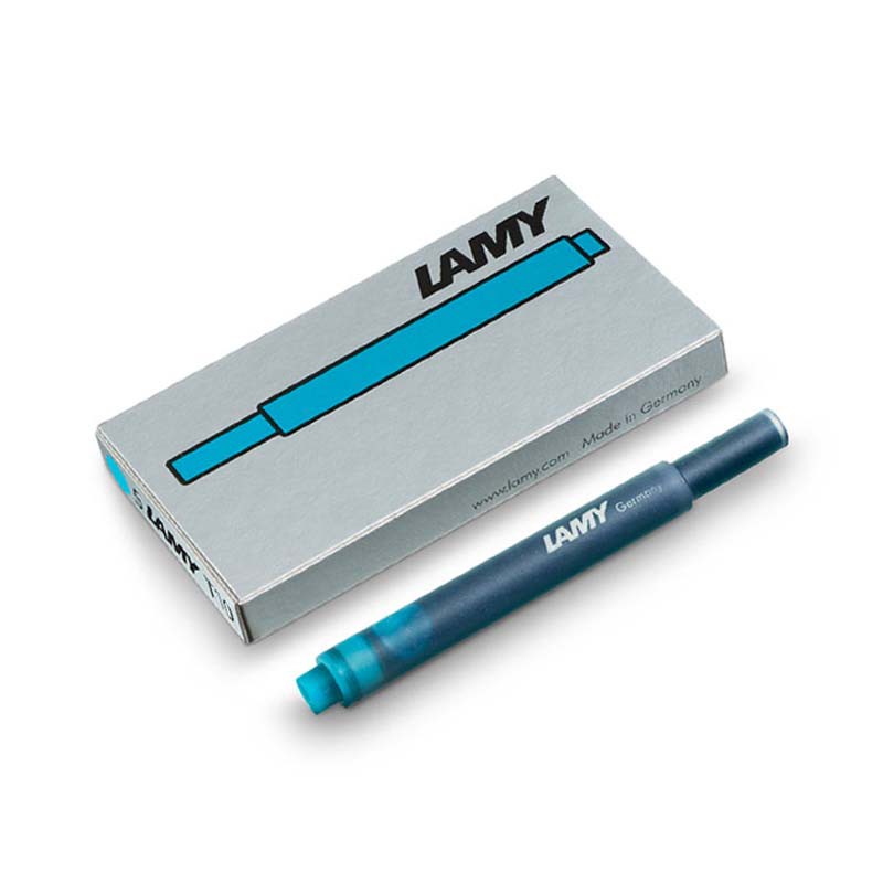LAMY T10 Turquoise Ink Cartridges (หมึกปากกาลามี่ สีฟ้าเทอร์คอยส์)