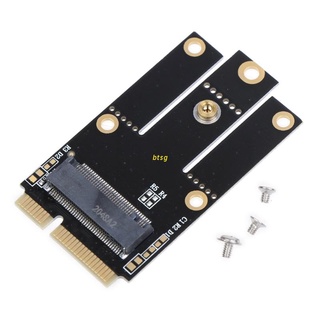 Btsg อะแดปเตอร์การ์ดเครือข่ายไร้สาย M.2 Ngff เป็น Mini Pci-e ( pcie+usb) สําหรับ M.2 Wifi