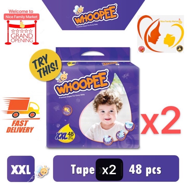 Whoopee Tape XXL40ชิ้น (2แพ็ค)