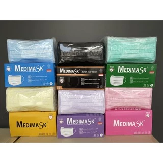หน้ากากอนามัย Medimask 3ชั้น 50ชิ้นต่อกล่อง เกรดการแพทย์ ใช้ในโรงพยาบาล ผลิตในไทย ราคาเหมาลัง