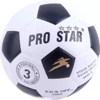Soccer Ball ลูกฟุตบอล PRO STAR ขาว-ดำ หนัง PVC เบอร์ 3 NSI-51113 แถมตาข่ายใส่ลูกฟุตบอล