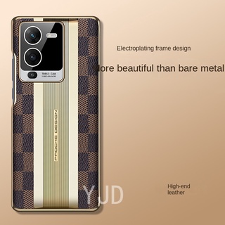 เคสโทรศัพท์มือถือหนัง ชุบไฟฟ้า กันกระแทก สําหรับ Vivo V25 Pro 5G