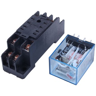 220 / 240 V AC Coil DPDT Power Relay MY2NJ 8 Pin W Socket Base