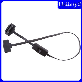 ( Hellery 2 ) สายเคเบิ้ลเชื่อมต่อ Obd 2 Obdii 16 Pin Male To Female พร้อมสวิตช์สําหรับรถยนต์