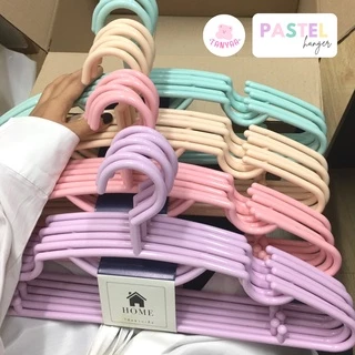 ไม้แขวนเสื้อพลาสติก ไม้แขวนเสื้อผู้ใหญ่ สีพาสเทล หนา เกรด A 1 แพ็คมี 6 อัน (หนา 0.8 มิล.) #No.88