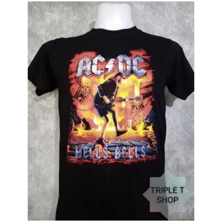 เสื้อยืดคอกลม สกรีนลาย ACDC