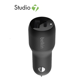 ที่ชาร์จในรถยนต์ Belkin Car Charger 1USB-A / 1USB-C Black (CCB004btBK) by Studio7