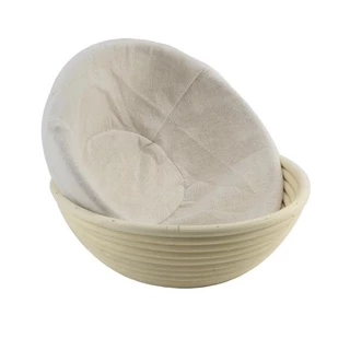 Banneton proofing Basket for sourdough ตะกร้าหวายพร้อมผ้ารอง ตะกร้าขึ้นรูปขนมปัง