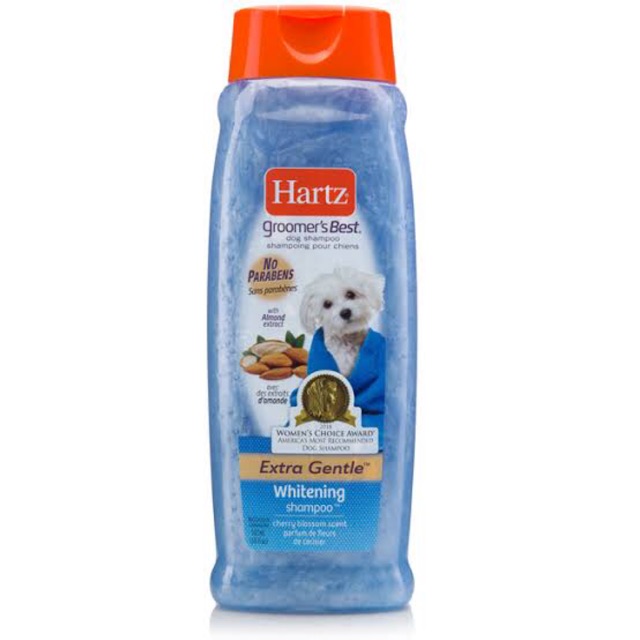 Hartz Whitening Shampoo แชมพูสุนัข ขนขาว ให้ขนขาวสะอาด นุ่มสวย ไม่แห้งกร้าน 532 ml