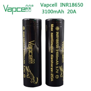 [ลด15% โค้ด PMB0103] Vapcell INR18650 3100mAh 20A แพคคู่ 2 ก้อนพร้อมกระเป๋าใส่ถ่าน