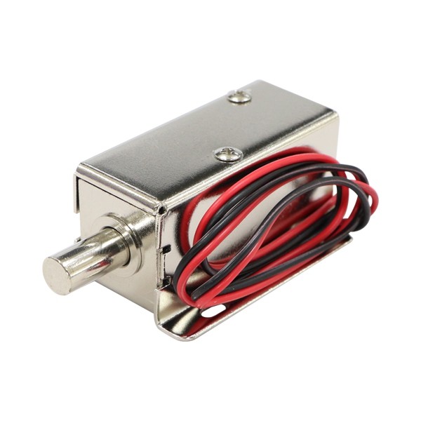 ที่ล็อคประตูไฟฟ้า แบบเหล็กแท่นกลม เหมาะกับ ประตู ตู้ หริอ ทำช่องลับ 12V