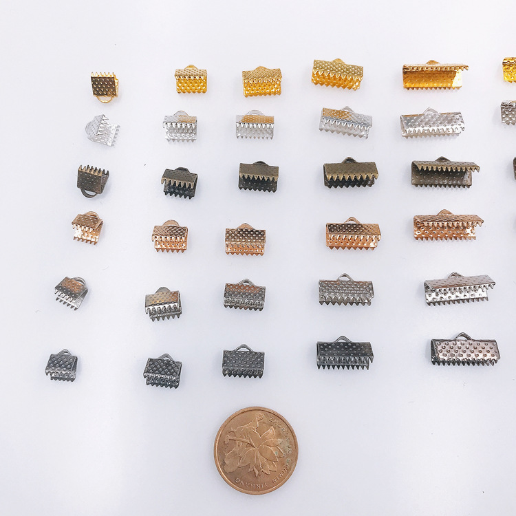 100 ชิ้น / ล็อต โลหะ พิท หนัง เชือก คลิป DIY อุปกรณ์เครื่องประดับ - รูปที่ 2