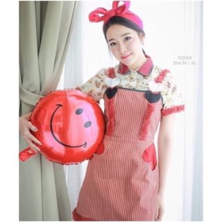 เสื้อลายหมี+เอี๊ยมกระโปรงลายริ้ว TW10206