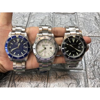 นาฬิกาข้อมือชาย WEIQIN เครื่องญี่ปุ่น ระบบQuartz analog(3เข็ม) ตัวเรือนและสายสแตนเลส2ไมครอน 2ATM กันน้ำ พร้อมส่ง