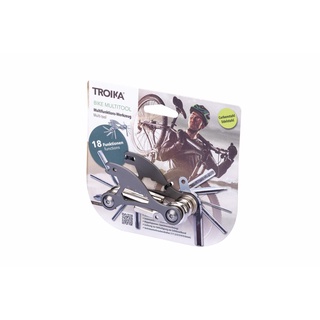 Troika เครื่องมืออเนกประสงค์สำหรับจักรยาน 18 ฟังก์ชั่น  4024023022142 Keyring BIKE MULTITOOL - สีเทา