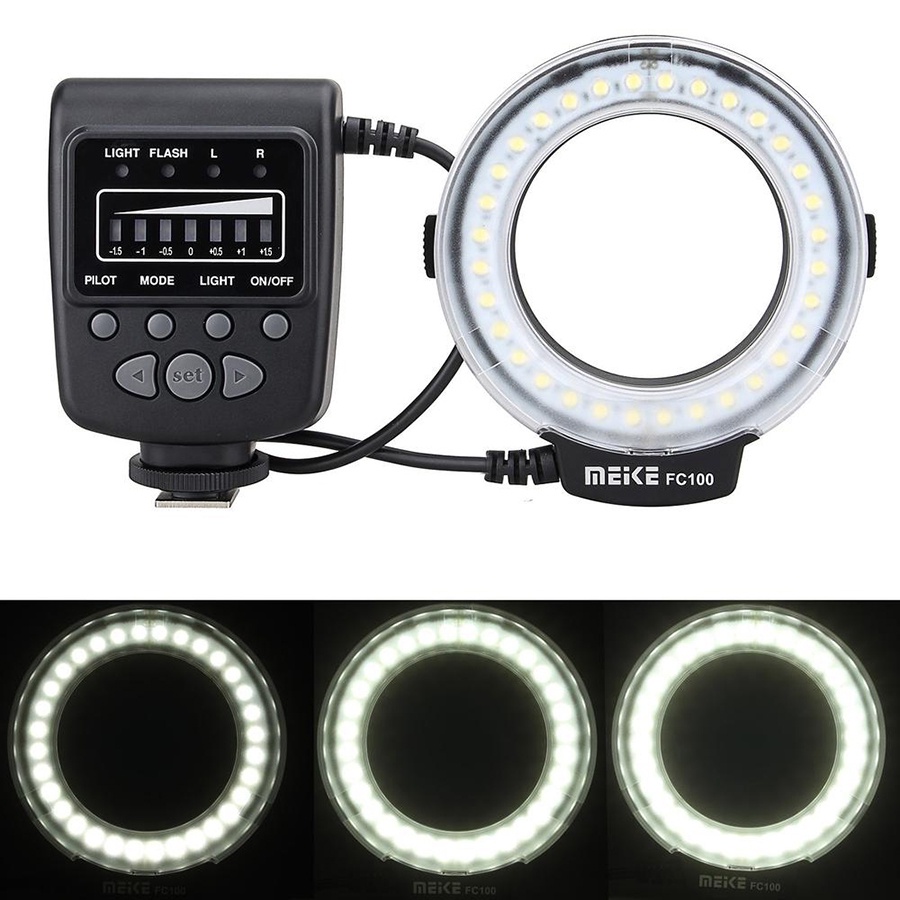 Meike FC100 LED Macro Ring Flash สำหรับกล้อง DSLR และ Mirrorless