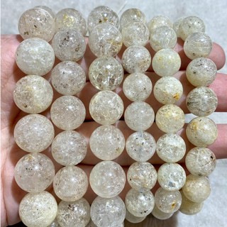 กำไลข้อมือ ไหมเงิน /ไหมหิมะ Silver Rutilate Quartz (เกรด AAA) *หินแท้ หินธรรมชาติ*