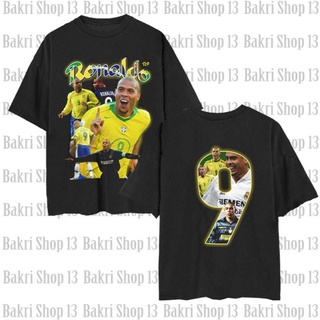 เสื้อยืด พิมพ์ลาย Brazil Ronaldo Nazzario ขนาดใหญ่ สําหรับผู้ชาย และผู้หญิงS-5XL