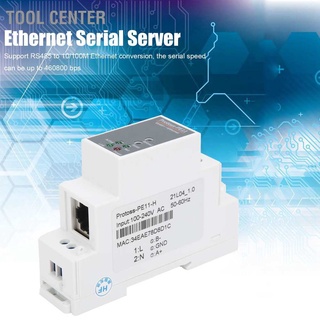 Tool Center RS485 to Ethernet Serial Server Rail-Mounting Router 100-240VAC PE11-H for FreeRTOS