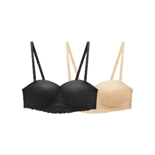 ช้อปปุ๊บ รับถุงซักผ้าปั๊บ!! [ซื้อ 1 แถม 1] Jollynn Joy Lace Tube Top Strapless Bra เสื้อชั้นใน บราครึ่งถ้วย บราลูกไม้