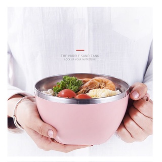 happylife ถ้วยสแตนเลส Stainless Bowl มีฝาปิดสูญญากาศ ชามสแตนเลส ถ้วยอุ่นอาหาร ชามสแตนเลสอเนกประสงค์