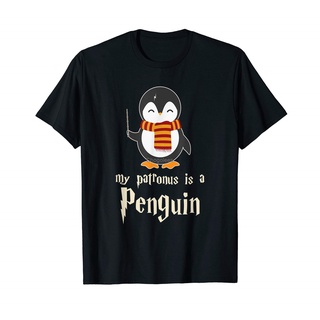 เสื้อยืด พิมพ์ลาย My Patronus Is A Penguin สําหรับผู้ชาย