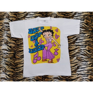 เสื้อ BETTY BOOP🎵 MUSIC IS LIFE🎵 งานใหม่ฟอกเฟดนุ่ม ป้าย WILD OATS