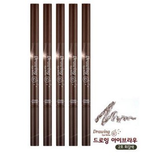 K.N. Shop ﻿Etude House ดินสอเขียนคิ้ว Drawing Eye Brow 0.2g #02Gray Brown ( 5 แท่ง)