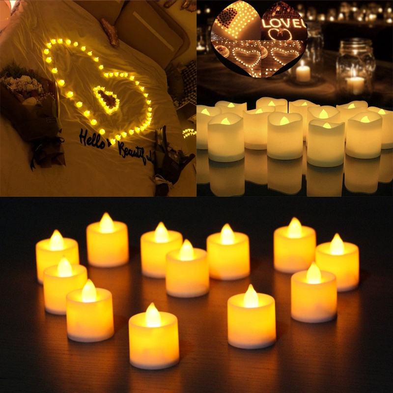 โคมไฟ LED รูปเทียน ไม่มีเปลวไฟและควัน สำหรับบ้าน ตกแต่งตามฤดูกาล ฉลองงานแต่งงาน วันเกิด