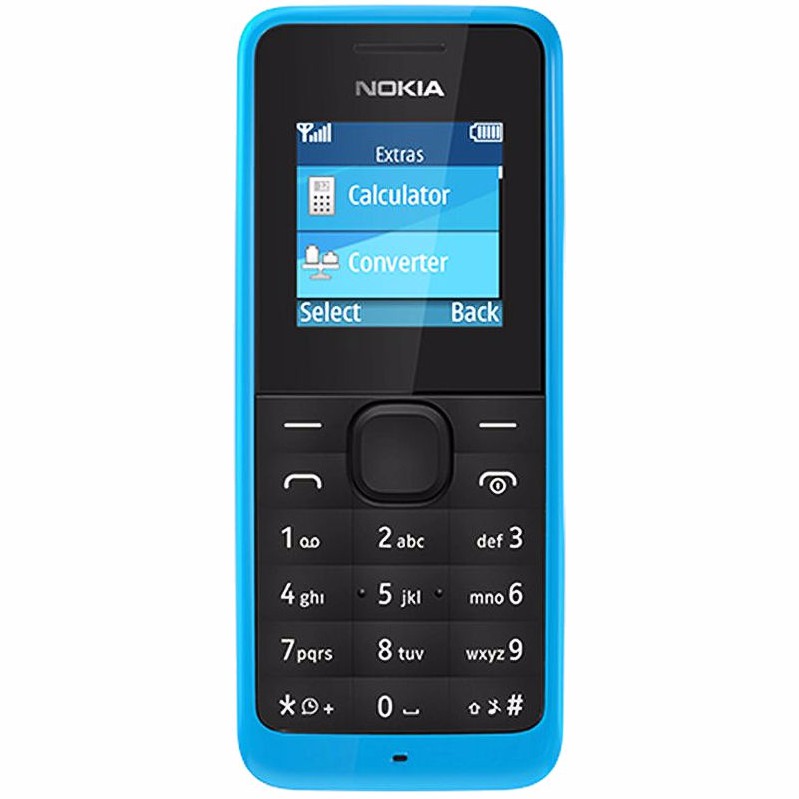 โทรศัพท์มือถือโนเกีย  ปุ่มกด  NOKIA 105 (สีฟ้า) 3G/4G รุ่นใหม่ 2020