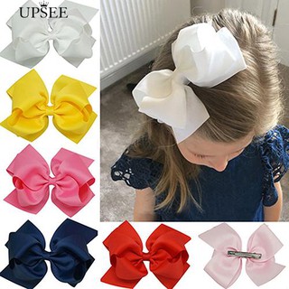 * สาวใหญ่สองชั้น Hairbow Hair Bow Grosgrain ริบบิ้นริบบิ้นคลิป