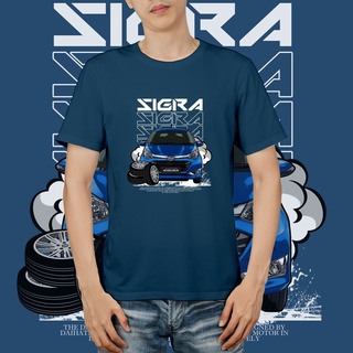 แขนสั้นcrew neckเสื้อยืด พิมพ์ลาย Daihatsu Sigra  คุณภาพพรีเมี่ยม สีฟ้า สีดํา และสีขาวS-XXXXL