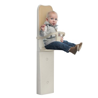 เก้าอี้เด็ก แบบติดผนังแบบฐานยาว - CHILD PROTECTION SEAT CREAM WHITE