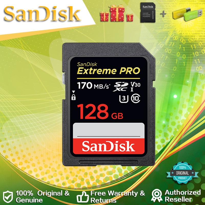612 Extreme Pro Kartu Memori Sd Card 32gb 64gb 128gb Sdcard 256gb Class 10 Uhs-I High Speed 95mb /