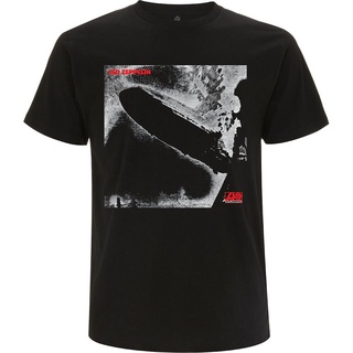 เสื้อยืดครอปเสื้อยืดแขนสั้น คอกลม ผ้าฝ้าย พิมพ์ลาย ZEPPELIN มีไฟ LED สําหรับผู้ชายS-5XL