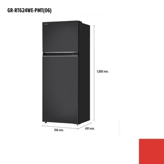 TOSHIBA ตู้เย็น 2 ประตู 16.3 คิว รุ่น GR-RT624WE-PMT(06)